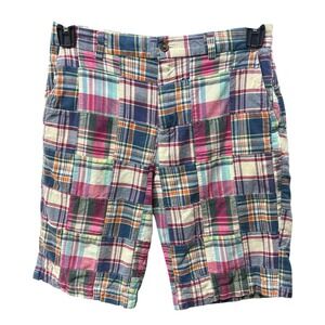 Brooks‎ Brothers Shorts Youth Boy Size 16 Patchwork Plaid Cotton